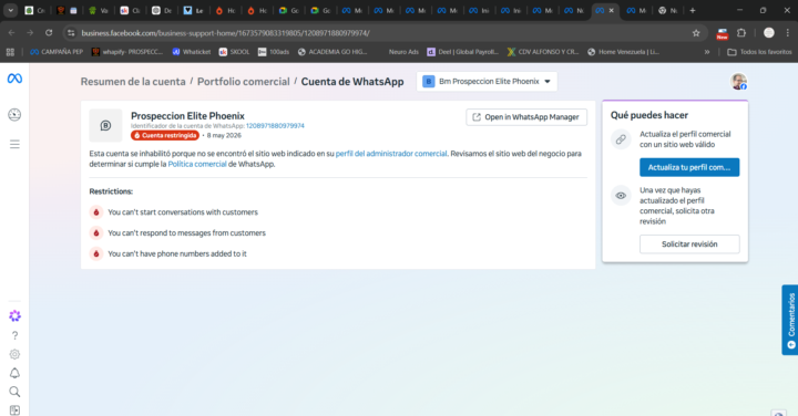 EL ERROR QUE ME APARECE al querer conectar con whapify