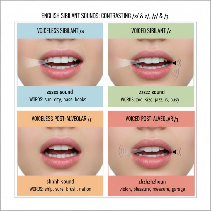 BÀI TẬP /s/ và /z/ - /ʃ/ or /ʒ/