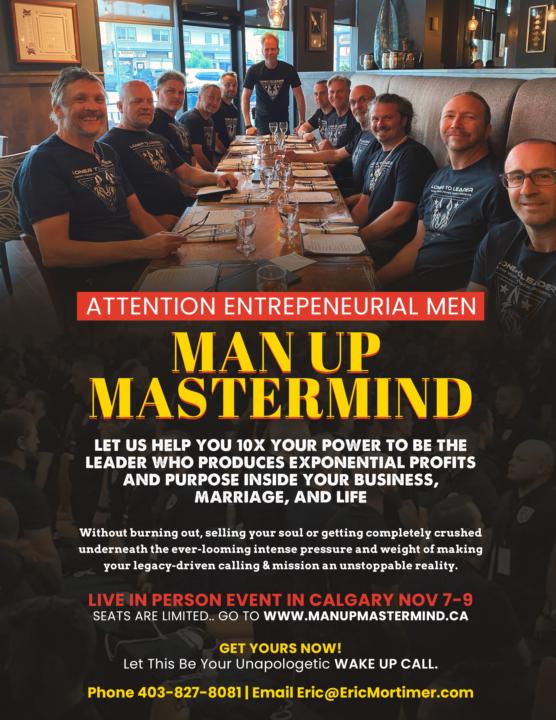 The MANUp Mastermind Event November 7th-9th Is Fast Approaching