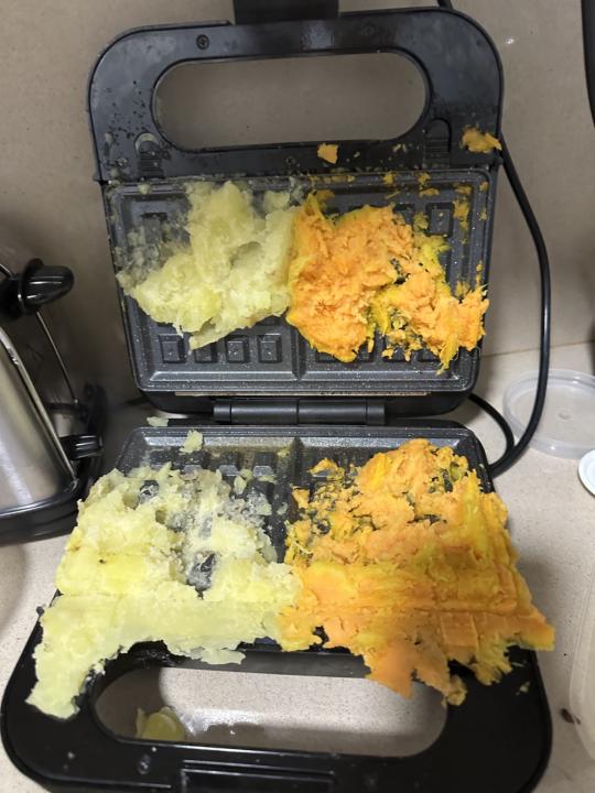 Fracaso con los gofres de patata 