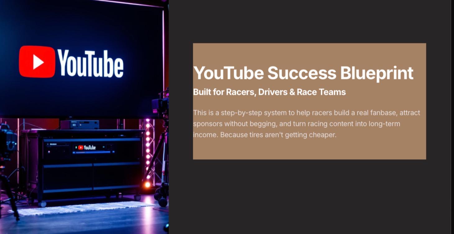 Youtube Success Blueprint | For Racers