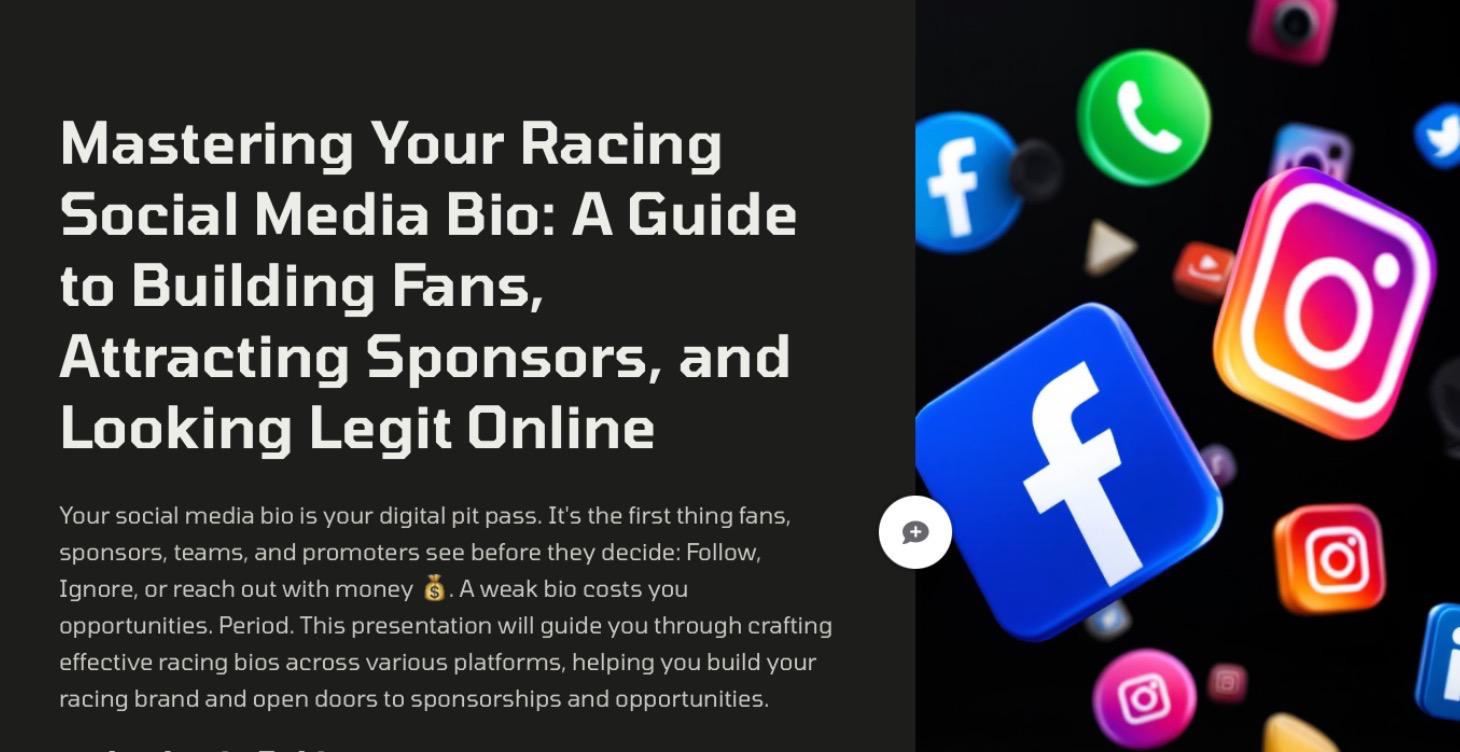 Mastering Your Racing Social Media Bio