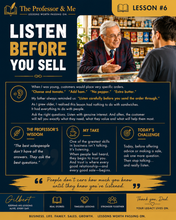 📚 Lesson #6 Listen Before You Sell