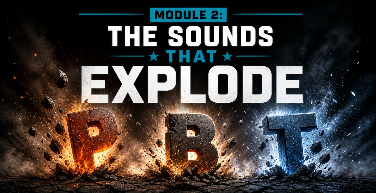 💥 Module 2 — Stop Consonants: Sounds That Explode