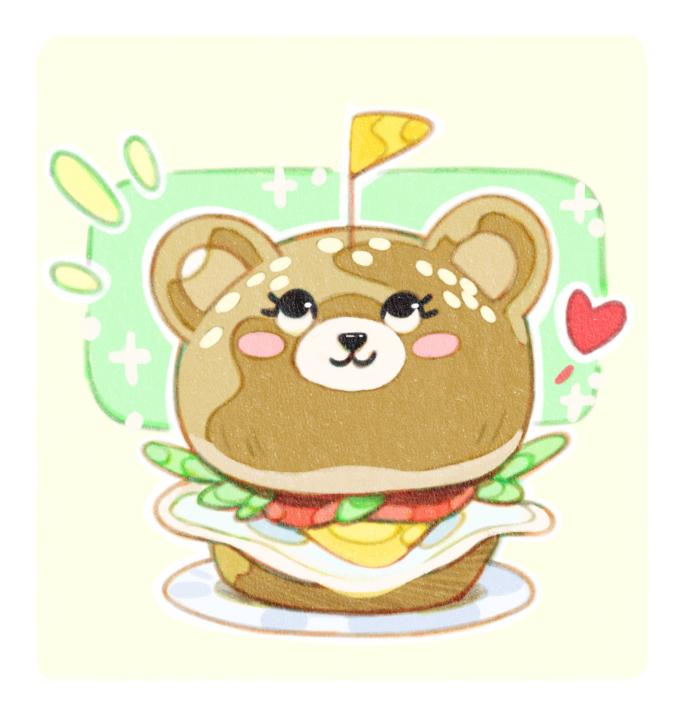 🎨想不到畫什麼好 Day-4 (漢堡堡)