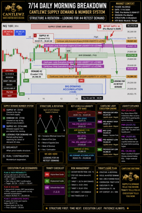 Today 7/14  NQ breakdown 