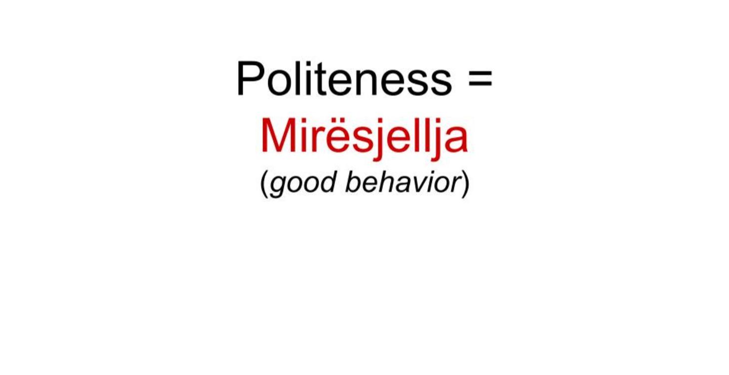Lesson 3 - Politeness