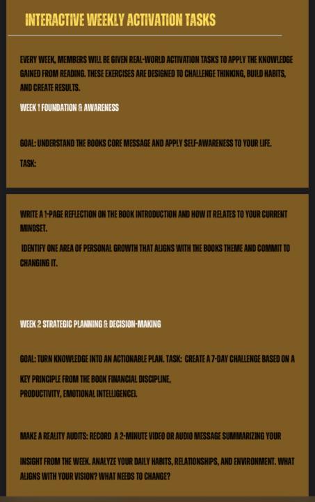 Week 1 activation task