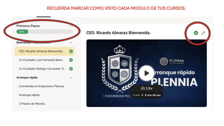 ✅ ¡No olvides hacerlo al finalizar cada lección!