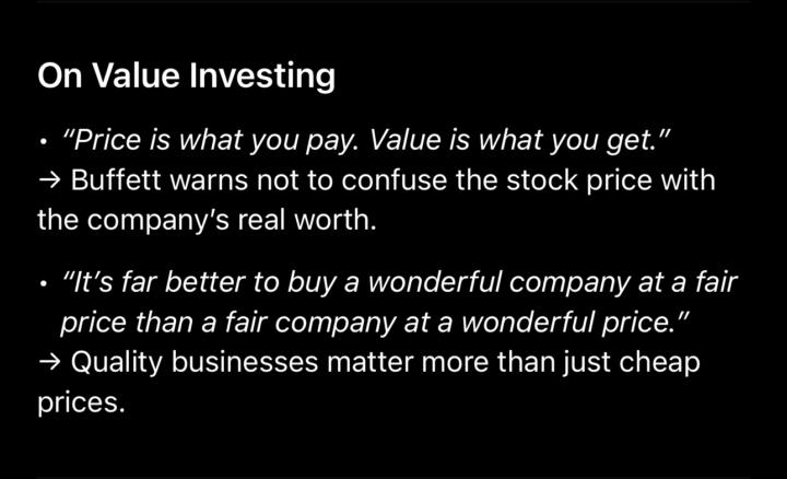 Warren Buffet Gems!!
