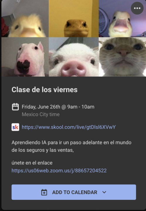Clase de los viernes