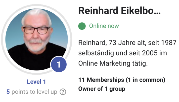 🎉 Herzlich willkommen, Reinhard Eikelboom 🎉