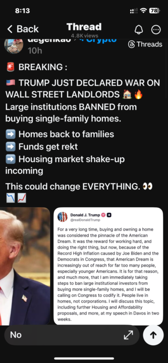 🧨 Large Institutions BANNED from buying single family homes