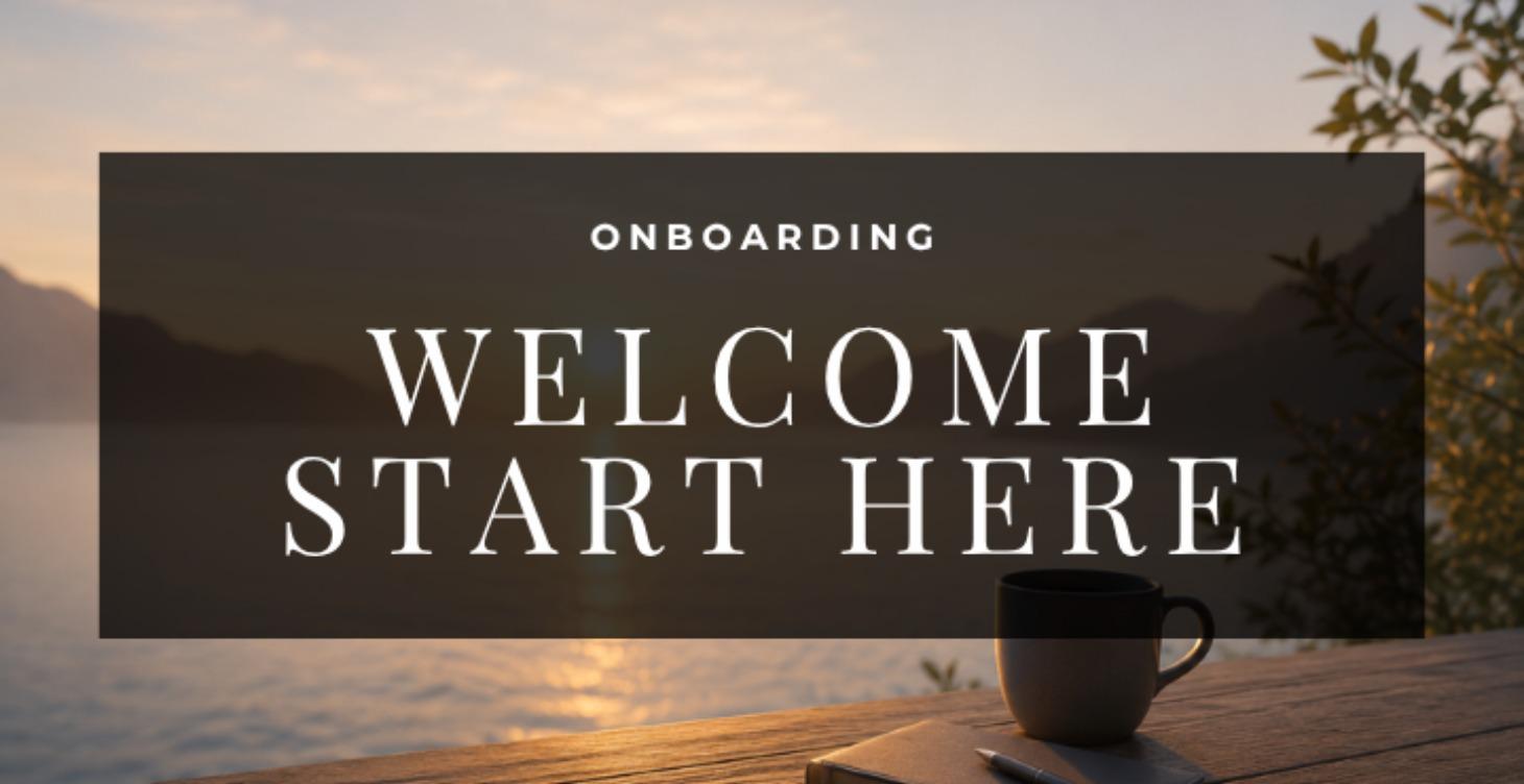 START HERE - Onboarding