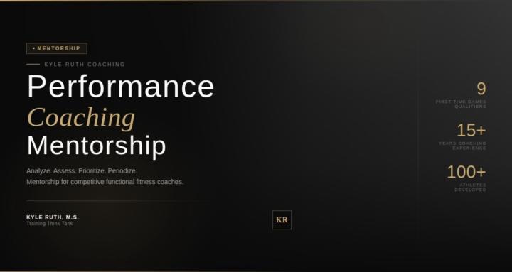 Ruth Performance Mentorship