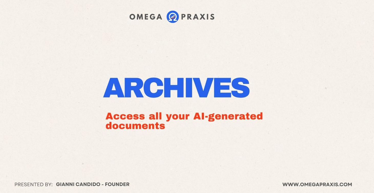 THE ARCHIVES MODULE