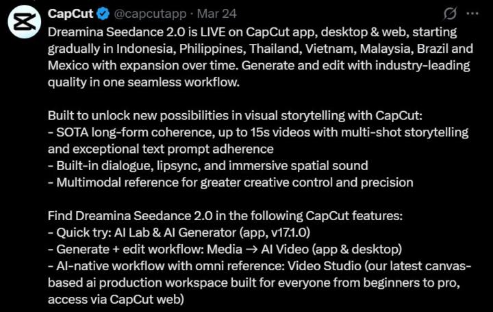 Seedance 2.0 is out now!