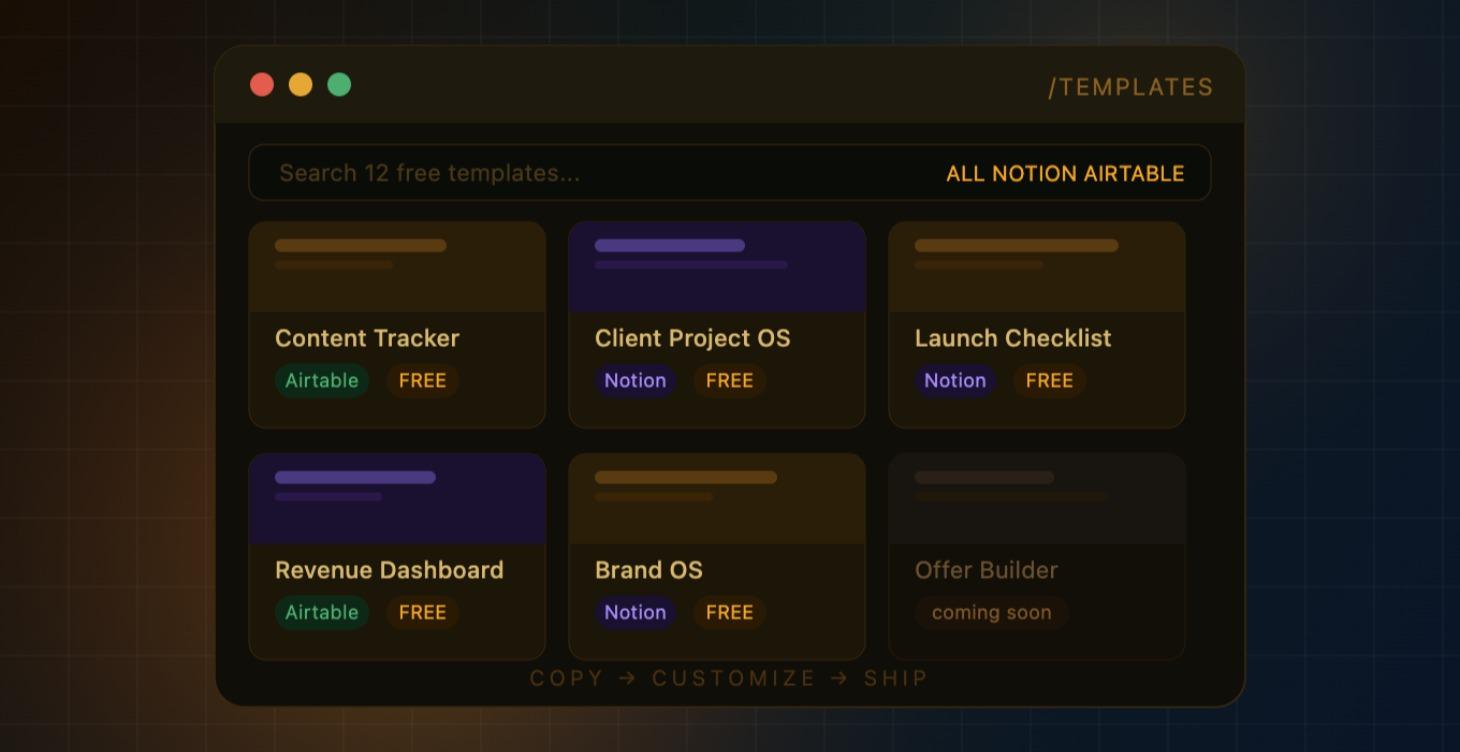 📂 Free Templates & Resources