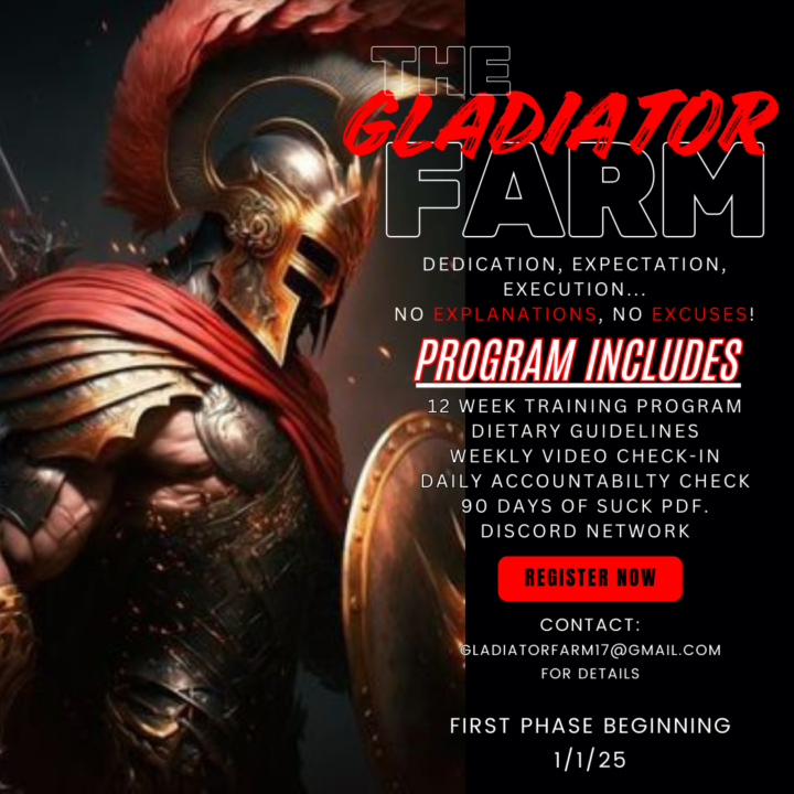 GLADIATOR FARM ONLINE TRAINING PROGRAMS