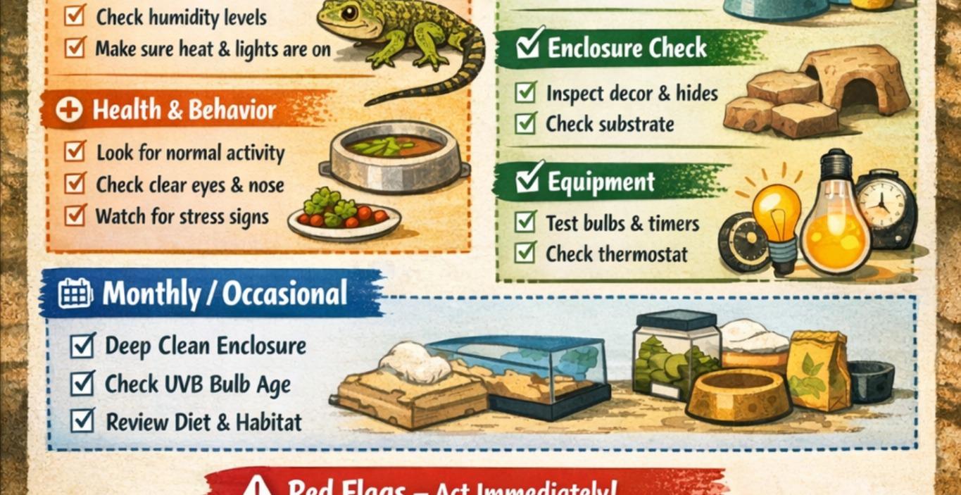 🦎FREE! Daily & Weekly Reptile Care Checklist