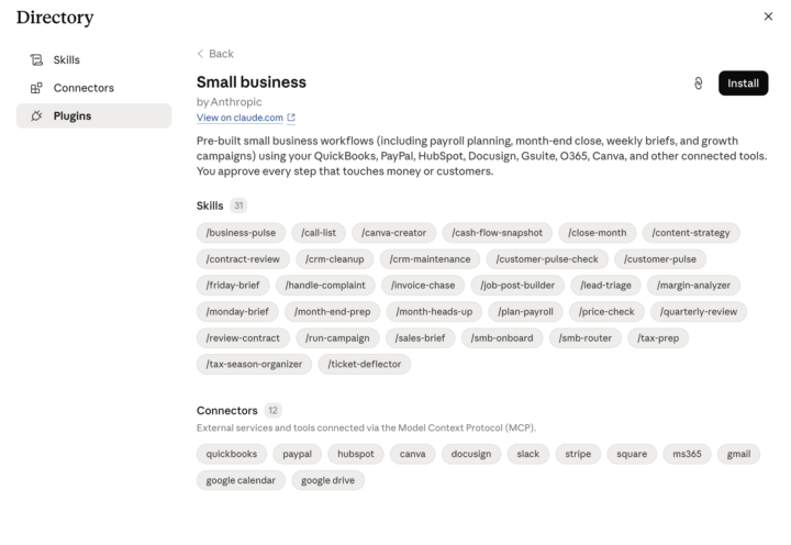 Claude Plugin For Small Business (Anthropic Launched 5/13) Guide Attached