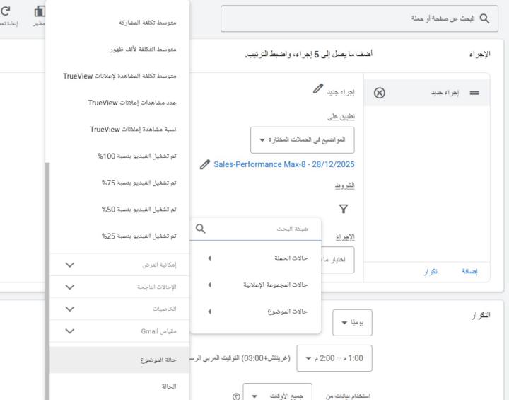 استبعاد المواضع حملة الاداء الافضل 