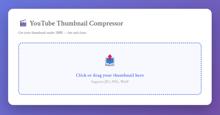 🔧 FREE TOOL: Compress Thumbnails Without Losing Quality