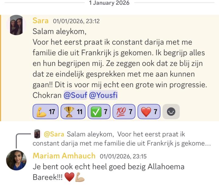 Twijfel je nog? Kijk zelf wat al onze studenten zeggen over onze Darija Talk Coaching Programma🏆👇🏼