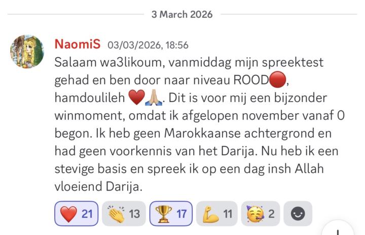 Twijfel je nog? Kijk zelf wat al onze studenten zeggen over onze Darija Talk Coaching Programma🏆👇🏼