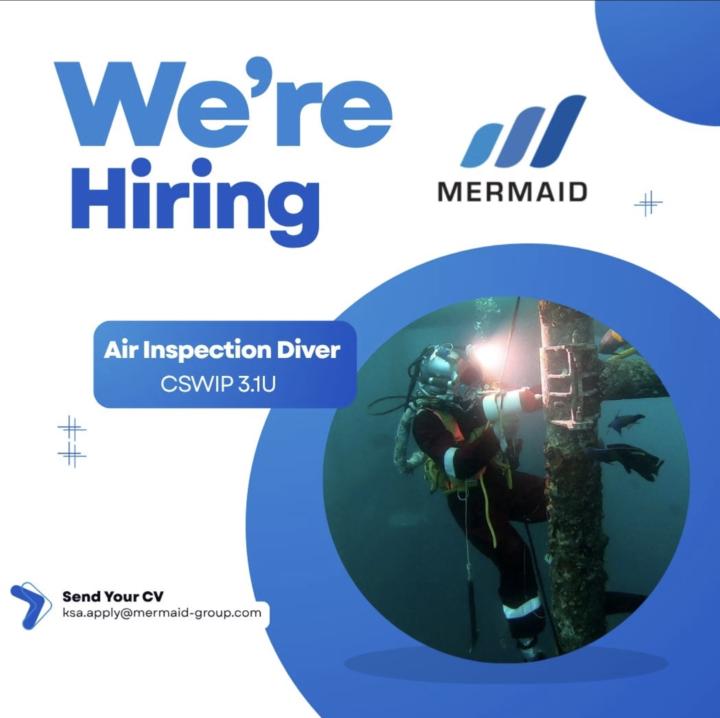 Job Opportunity: Air Inspection Divers (CSWIP 3.1U & 3.2U)