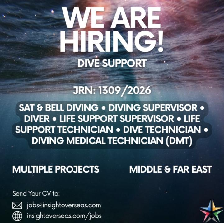Job Opportunity: Saturation Dive Support Roles (Multiple Roles)
