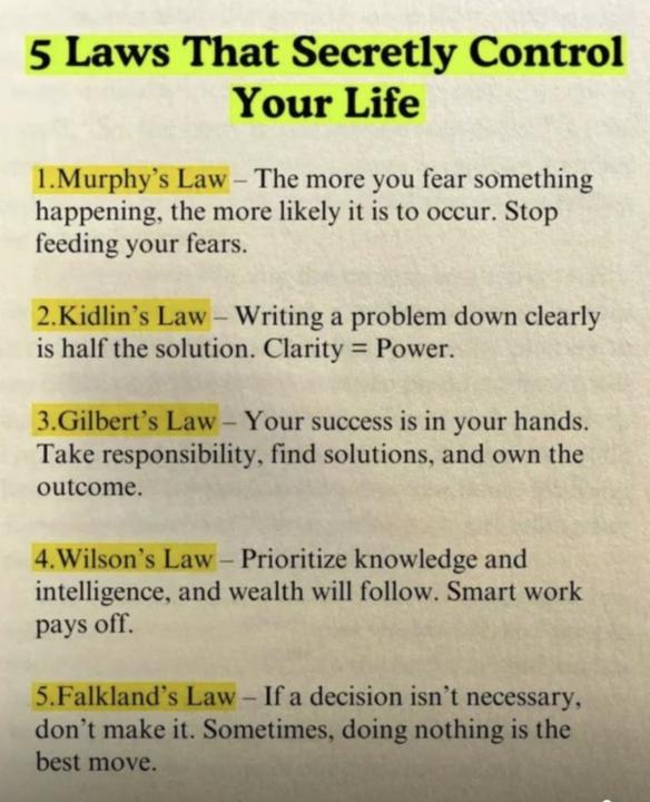 5 Laws That Control Your Life 