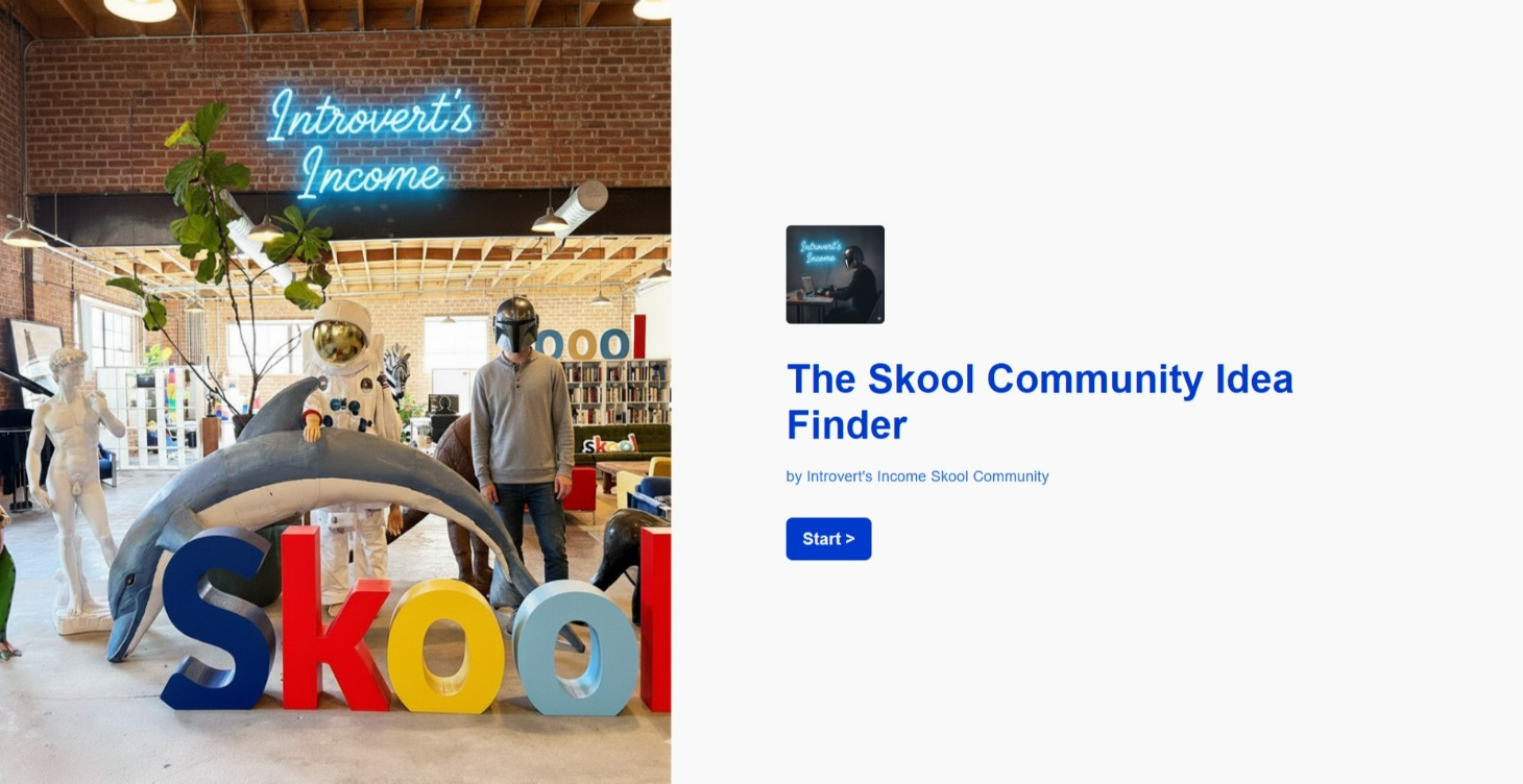 The Skool Community Idea finder