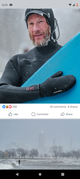 Surfing with icicles