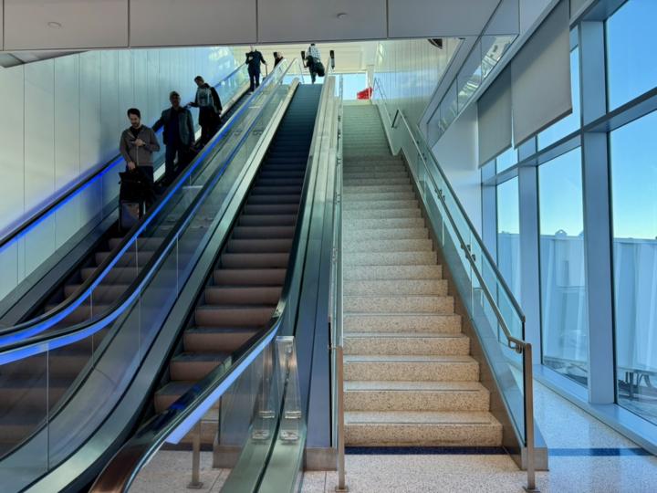 Take the stair path; it's never crowded.