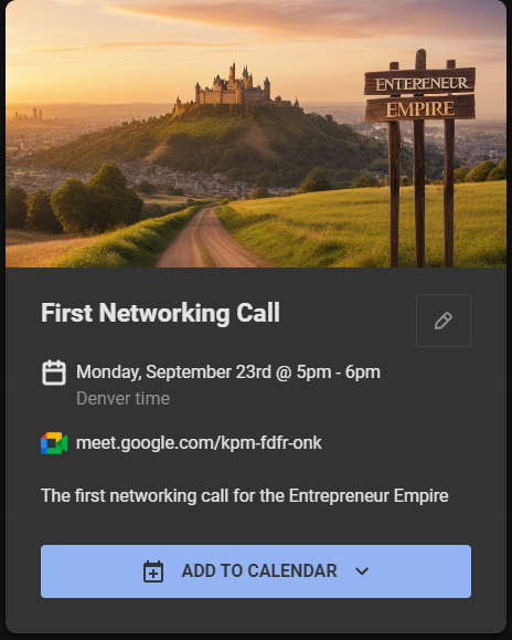 The First Entrepreneur Empire Mastermind Is Scheduled! 