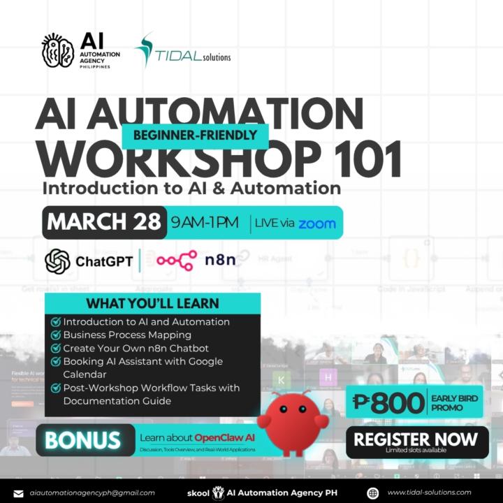Still doing everything manually? Join our AI workshop March 28