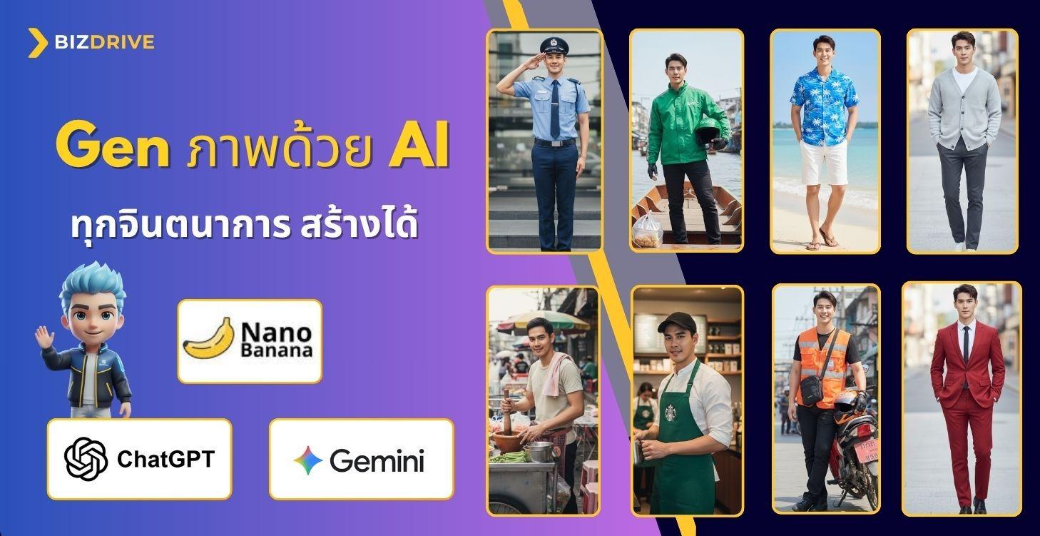 Gen ภาพด้วย AI - Gemini Nano Banana- BizDrive Club