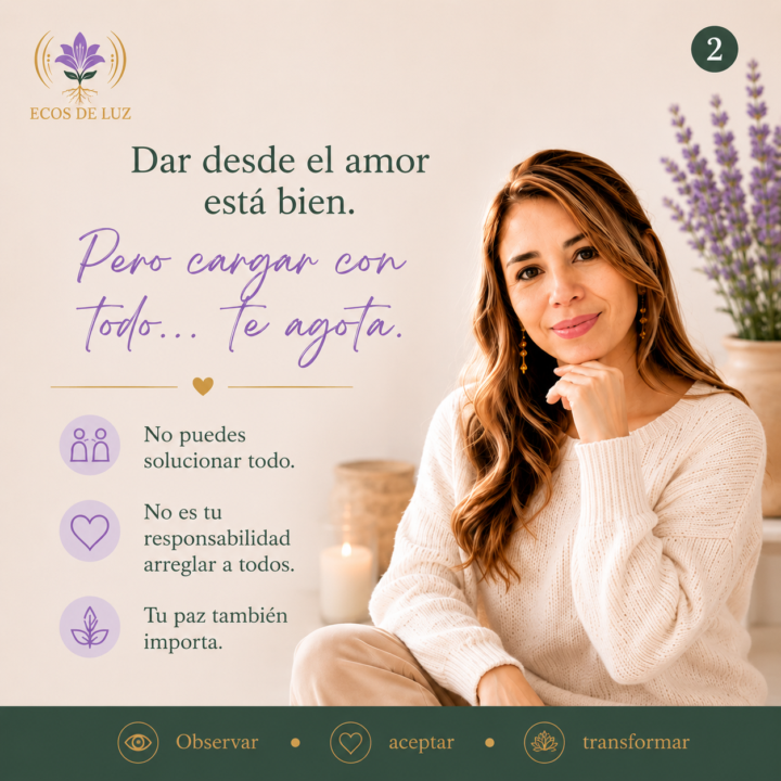 No puedes cargar con todo… y eso no te hace egoísta✨