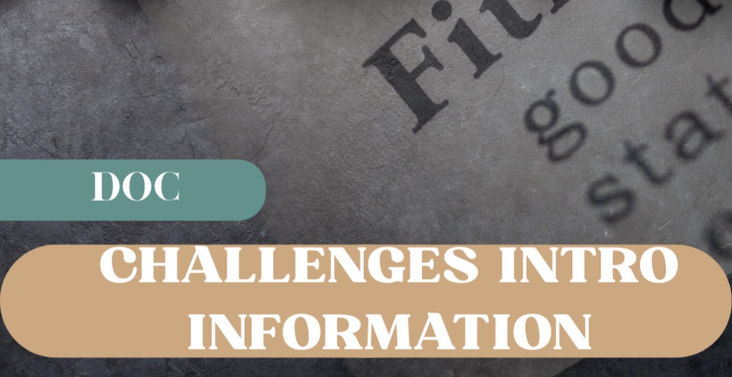 Challenges Info Introduction