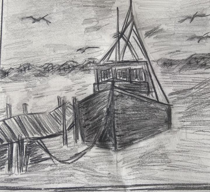 Dessiner et peindre une marine