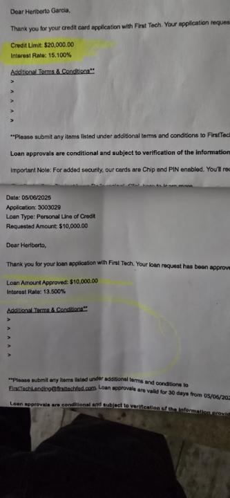 First tech One pull of Experian got the credit card 20k called them up got 10K line of credit