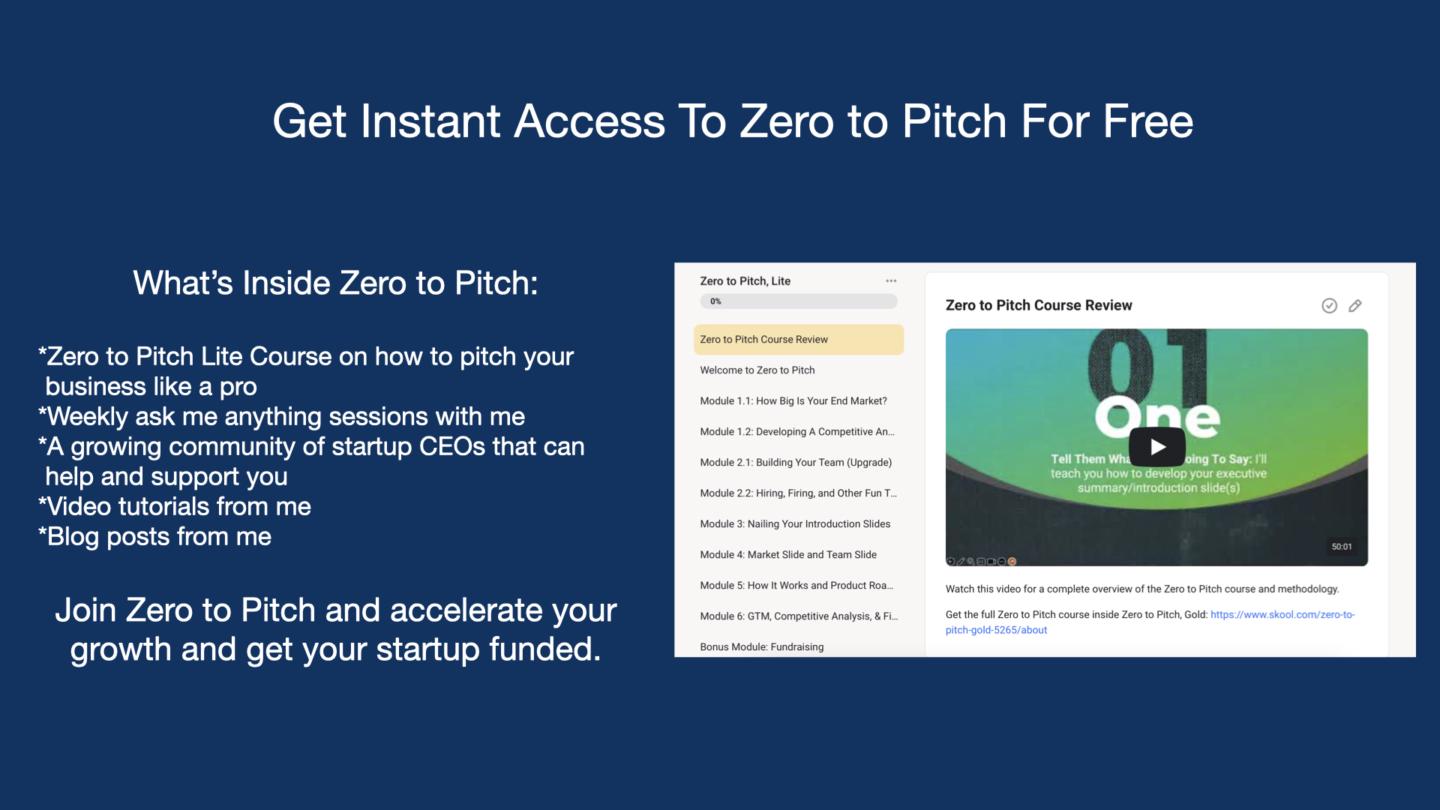 Zero to Pitch