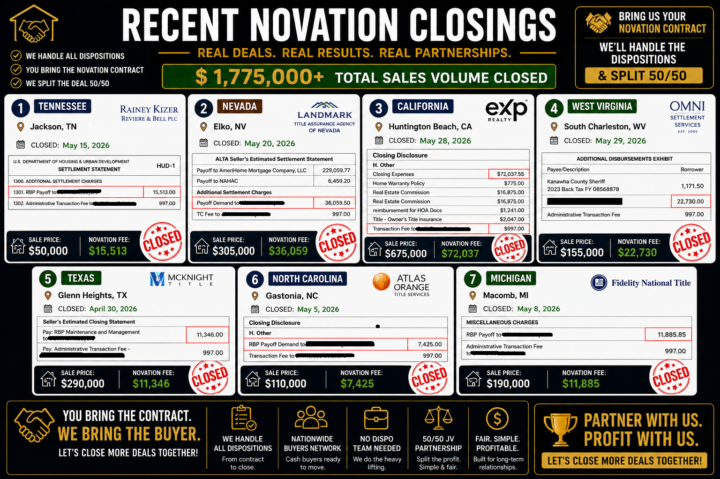 🚨 Wholesalers: Got a Novation Deal But Need Help Moving It? 🚨