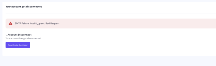 Error on Smartlead