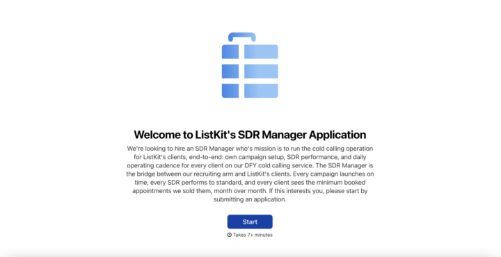 we’re hiring an SDR Manager at ListKit
