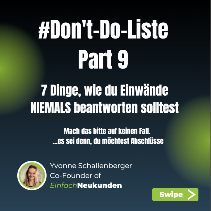 Einwandbehandlung ist wie ein Stein im Schuh  