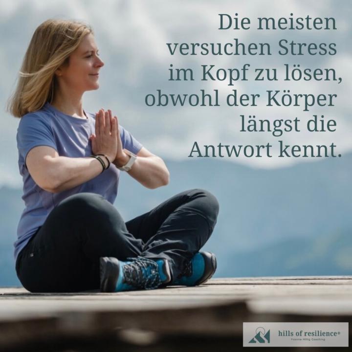 Wer Stress nur mental lösen will….