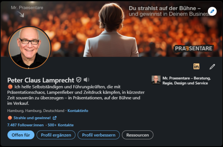 Präsentieren vor Publikum? Lampenfieber? Zeitdruck?