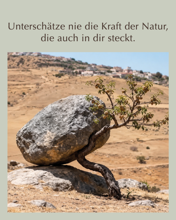 Unterschätze nie die Kraft der Natur, die auch in dir steckt.